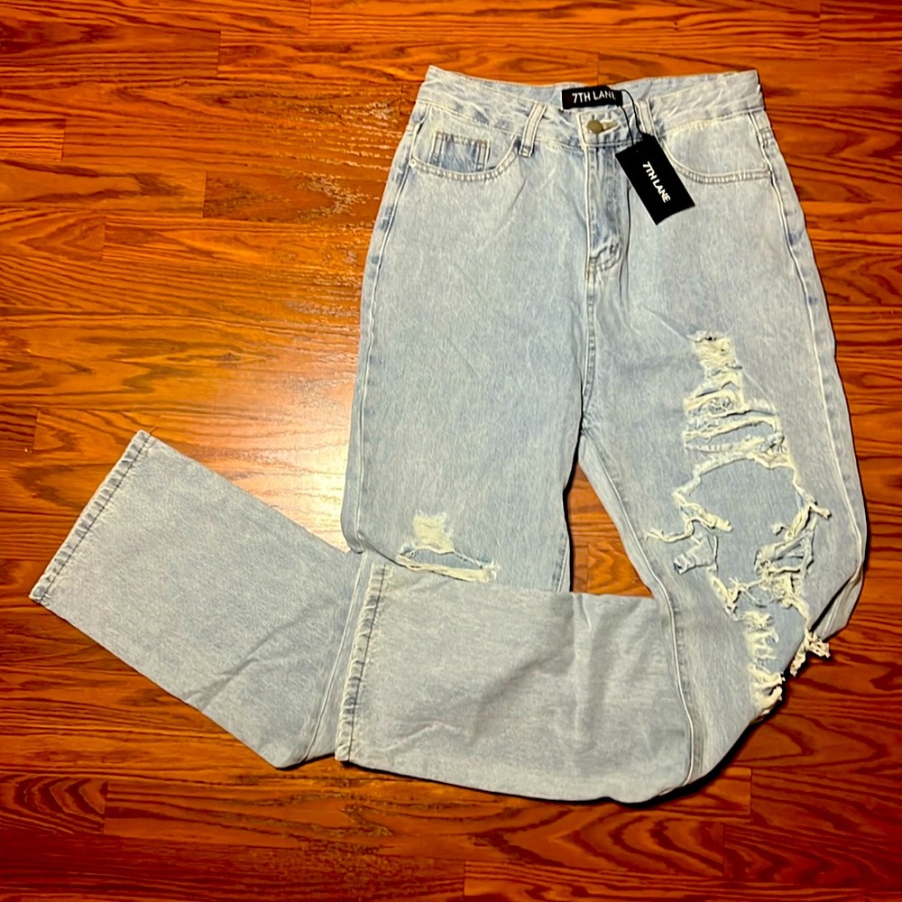 7th lane distressed jeans